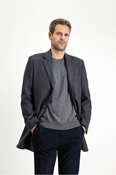 Kiğılı Yünlü Klasik Kaban