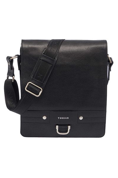 Tergan Black Genuine Leather Men's Crossbody Bag - S1Ac 00021169 -A41