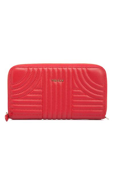Tergan Red Genuine Leather Women's Wallet - S1Cb 00005800 -L8G