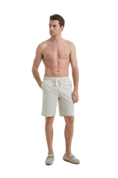 Blackspade Pantaloni scurți din in pentru bărbați 40460 - Crem