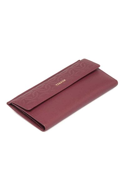 Tergan Burgundy Leather Women's Wallet - S1Cb 00005793 -G7Q