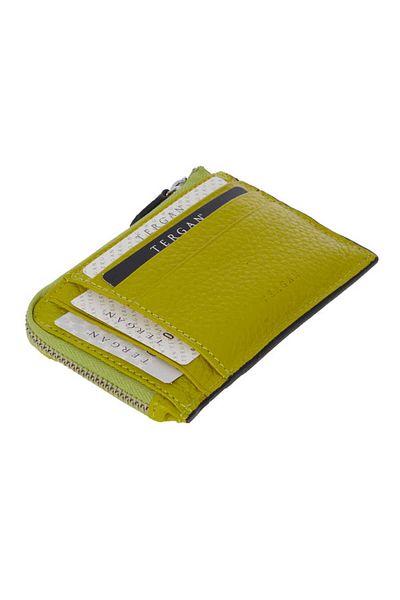 Tergan Green Genuine Leather Unisex Credit Card Holder - S1Kk 00000265 -T7A