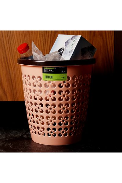 ROYALFORD Dust Bin, 12L PP Circular Wastebasket Trash Can RF10214