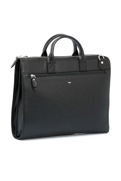 Tergan Black Genuine Leather Unisex Briefcase - S1Ev 00021218 -D3H