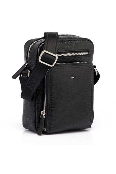 Tergan Black Genuine Leather Men's Crossbody Bag - S1Ac 00021430 -P6Y