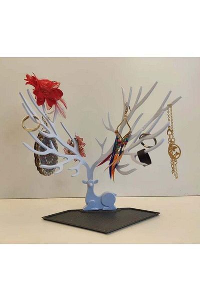 3D Brothers Artistic Touch Sitting Deer Jewelry Holder