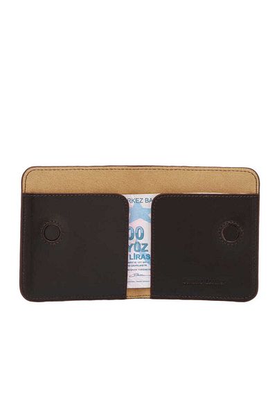 Tergan Мъжки портфейл от естествена кожа кафяв - S1ce00001639-w14