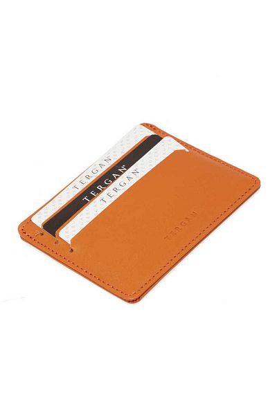 Tergan Θήκη πιστωτικής κάρτας Tan Genuine Leather Unisex - S1kk 00001050 -t0k