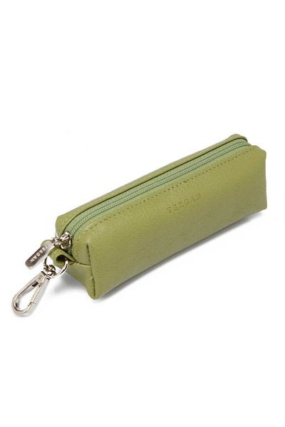 Tergan Green Genuine Leather Unisex Keychain - S1An 00000217 -K2A