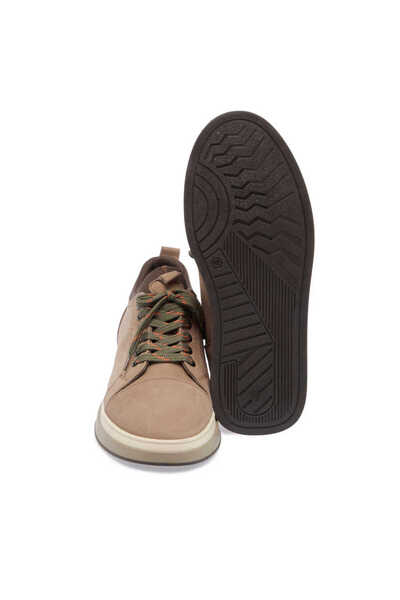 Tergan Bej Hakiki Nubuk Deri Erkek Sneaker - E23S1AY56386-B23