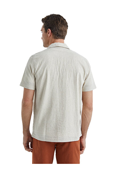 Blackspade Ανδρικό λινό πουκάμισο 40456 - Κρεμ