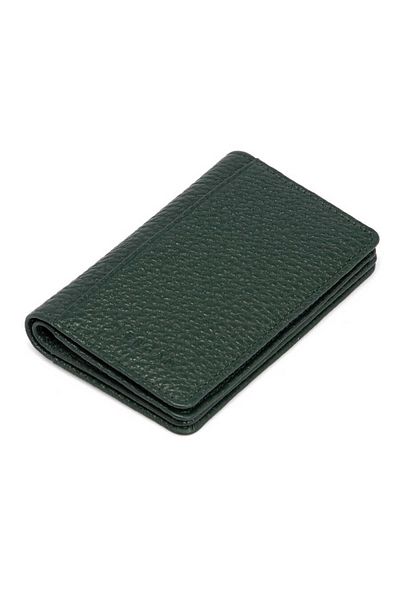Tergan Green Genuine Leather Unisex Credit Card Holder - S1Kk 00001601 -I5T