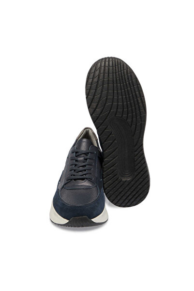 Tergan Lacivert Hakiki Deri Erkek Sneaker - E24S1AY56935-A31