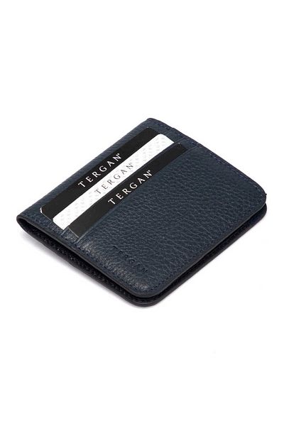 Tergan Navy Blue Genuine Leather Men's Wallet - S1Ce 00001639 -D6M
