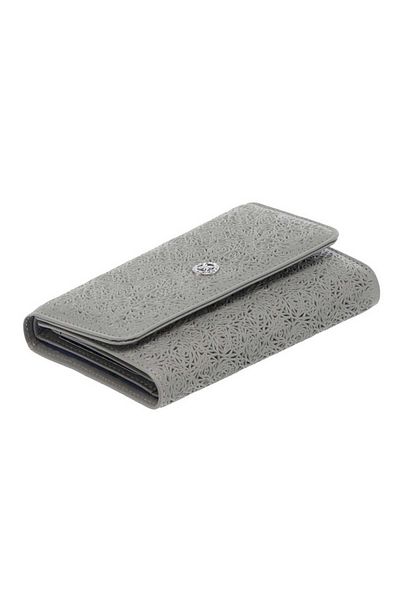 Tergan Gray Leather Women's Wallet - S1Cb 00005788 -T8O