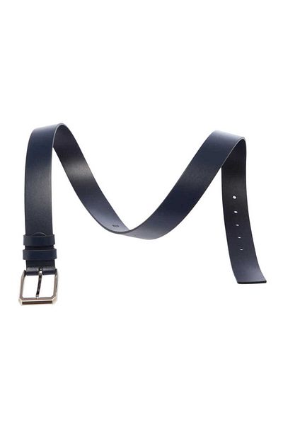 Tergan Navy Blue Genuine Leather Men's Belt - S1Ek 00000367 -B20