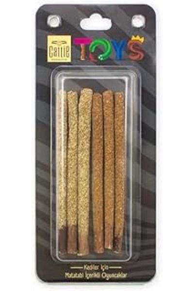 Hepta Collection Cattie Cat Toy Coated Stick with Matatabi Content 12 cm 6 Li
