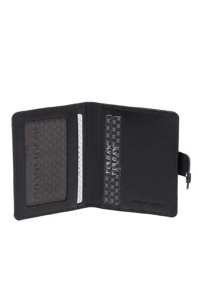 Tergan Black Genuine Leather Unisex Credit Card Holder - S1Kk 00001653 -A55