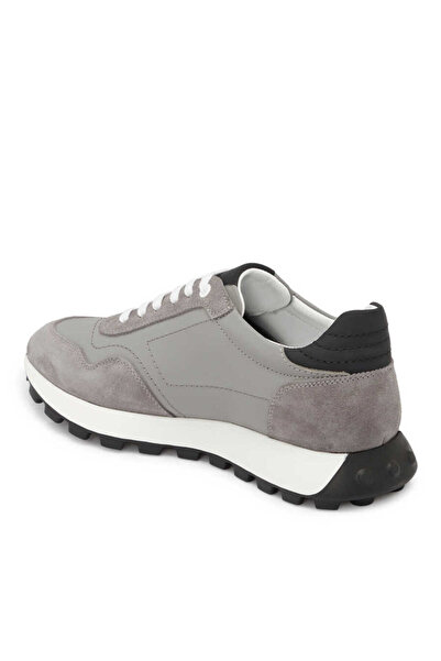 Tergan Gri Hakiki Deri Erkek Sneaker - E24I1AY56734-C11
