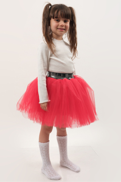 Milangel Kırmızı Kız Çocuk Tütü Etek