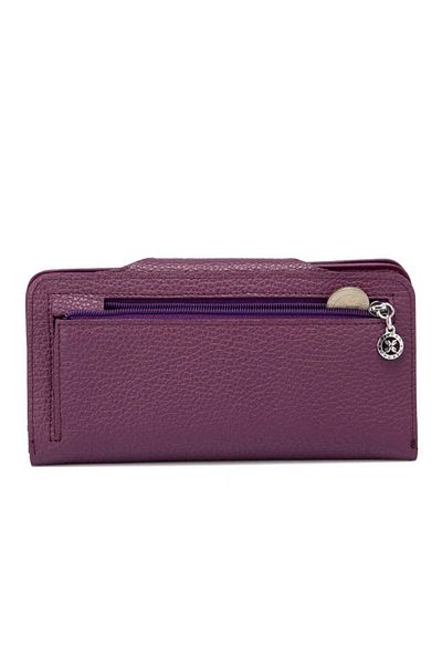 Tergan Purple Genuine Leather Women's Wallet - S1Cb 00005767 -F9V