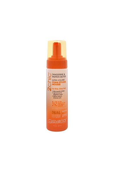Giovanni 2chic Ultra Volume Foam Styling Mousse, Infused With Papaya & Tangerine Butter, 250 ml