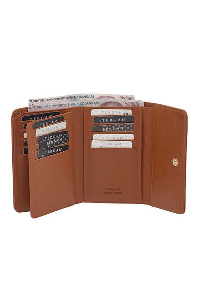 Tergan Tan Leather Women's Wallet - S1Cb 00005788 -H51