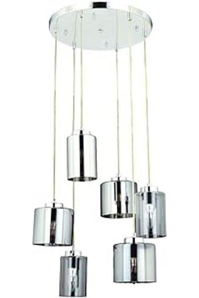 Mu Art Ahşap Unal Pelinsu Pendant, Chrome
