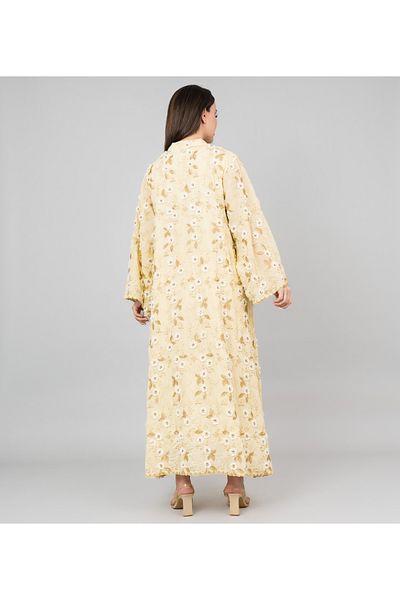 IKKXA Floral Aura Embroidered Jalabiya