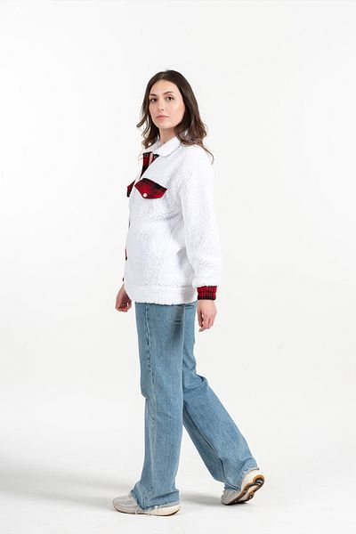 Affaly Women's Oversize Plush Lumberjack Shirt – Warm Holder Stylish Casual Jacket