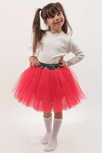 Milangel Red Girl's Tutu Skirt