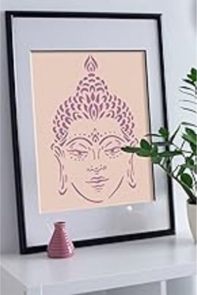 NETWORK ART Artikel Buddha Head Stencil Design 30 X 30 cm