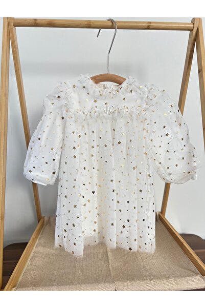 Babydola Tül Yıldız Detaylı Astarlı Özel Parti Elbisesi – Işıltılı ve Şık