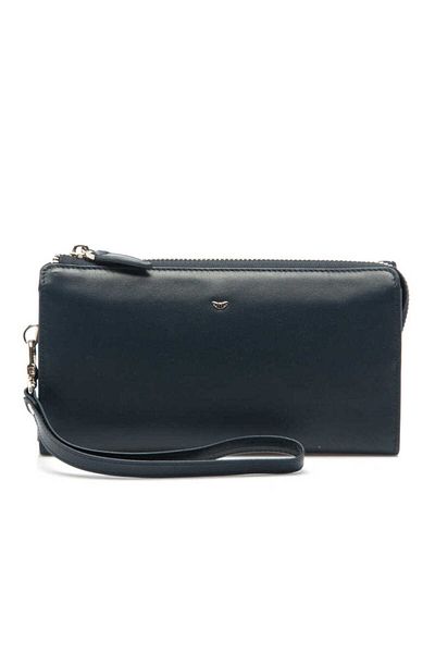 Tergan Navy Blue Genuine Leather Men's Handbag - S1Pc 00021287 -M80