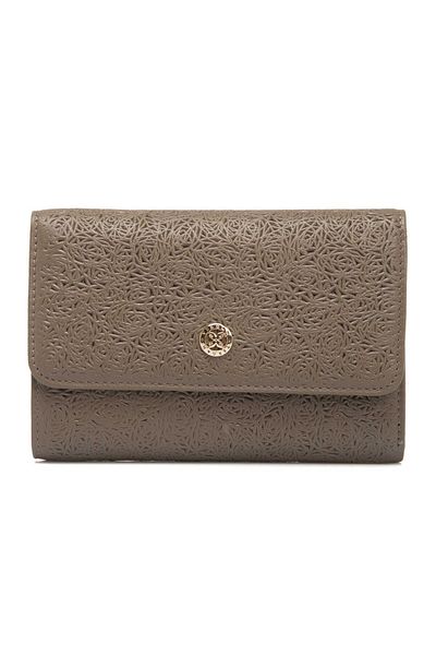 Tergan Beige Genuine Leather Women's Wallet - S1Cb00005788-B56
