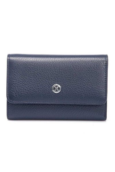 Tergan Navy Blue Leather Women's Wallet - S1Cb 00005730 -I91
