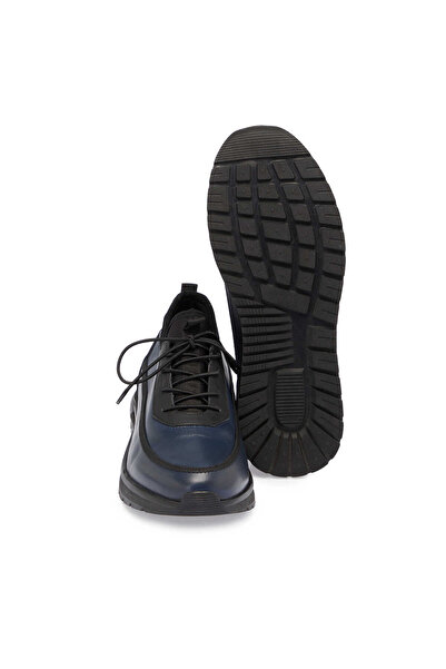 Tergan Lacivert Hakiki Deri Erkek Sneaker - E24S1AY57027-A31