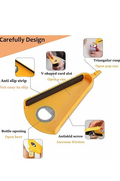 COOYA 2PCS Easy Grip 4in1 Jar Opener Effortless Opening for Weak Hands - Multifunctional Kitchen Tool