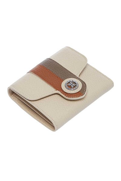 Tergan Beige Leather Women's Wallet - S1Cb 00005814 -U7I