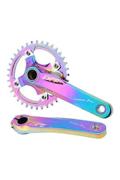 SARİSSA BİSİKLET İXF 32T Tek Yaprak Aynakol Seti Göbek+Aynakol+Yaprak 104 BCD bisiklet Krank Seti Rainbow Renk