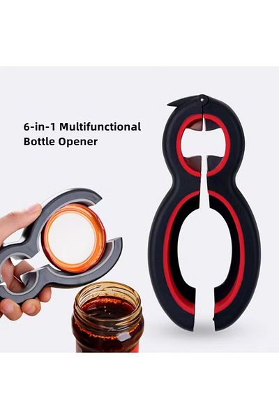 COOYA Multifunctional Bottle Opener Opener Anti Slip Lid Opener Stainless Steel 8 Character Can Opener