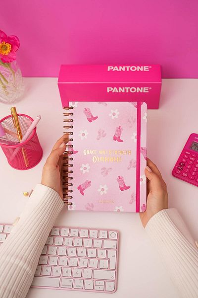 Matt Notebook Blocnotes A5 cu puncte elastice în spirală 15x21 cm Cizme cowgirl