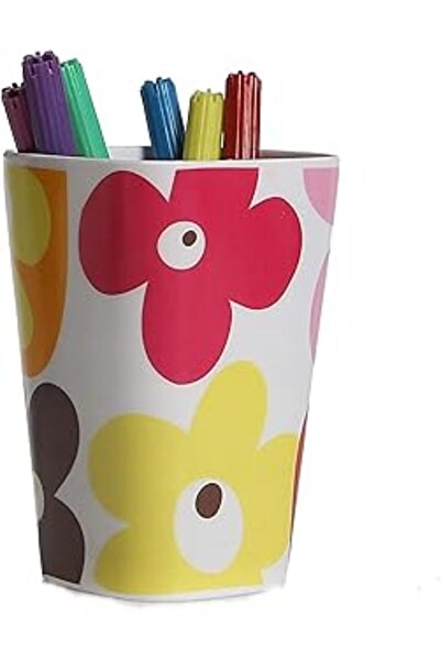 Bosphorus حامل أقلام بتصميم زهرة الأقحوان الحمراء، أدوات مكتبية