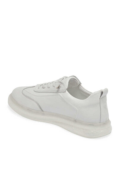 Tergan Beyaz Hakiki Deri Erkek Sneaker - E24I1AY56898-C73