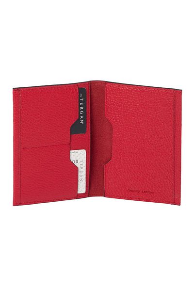 Tergan Red Genuine Leather Unisex Passport Holder - S1Ps 00001657 -B68