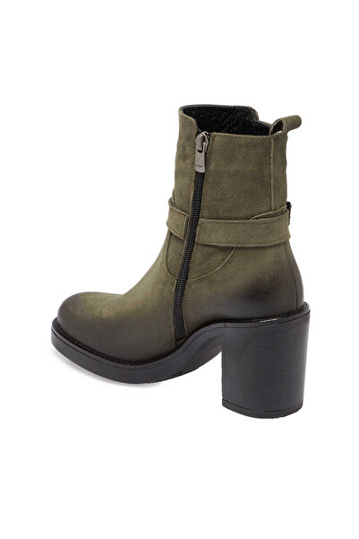 Tergan Yeşil Nubuk Deri Kadın Klasik Bot - K24K1BT67653-G98