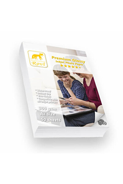 ROVİ Rovi Premium Parlak Fotoğraf Kağıdı 300gsm 50yp A2