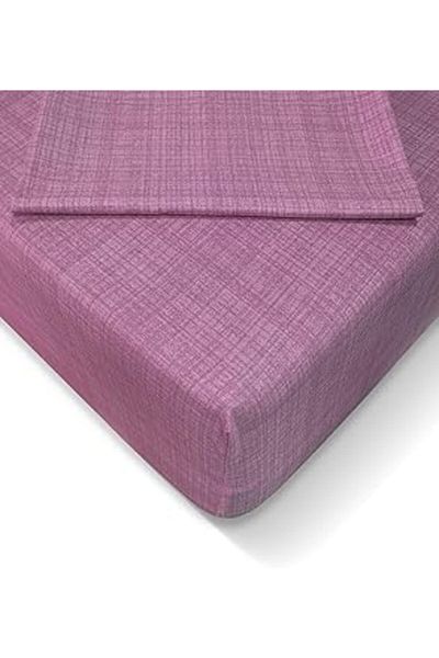 Mu Art Alla Turca At7600 Ranforce 100X200Cm Fitted Sheet Set, Dusty Rose