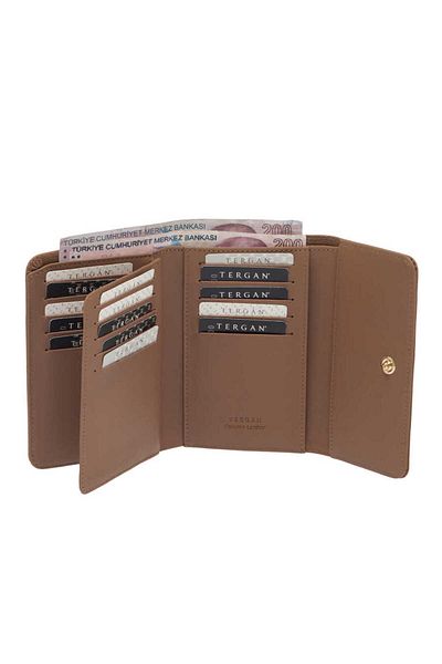 Tergan Brown Leather Women's Wallet - S1Cb 00005788 -D45