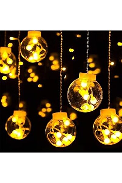 STOREMAX Patladı Gitti Ampul Top Perde Led Işık Dekoratif Dilek Topu Fişli Animasyonlu Eklenebilir